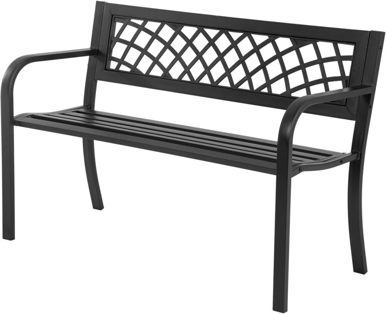 metal garden bench
