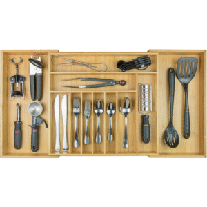 KitchenEdge Bamboo Drawer Organizer